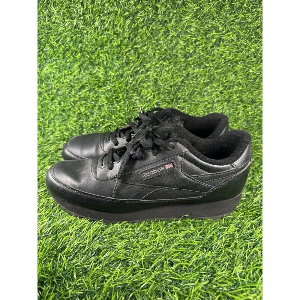 Reebok Men's Classic Ortholite Leather Shoes Sz 11 Black 212001 Comfort Footbed